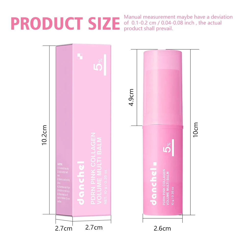 Pink Collagen Glow Balm Stick | Hydrating & Firming Moisturizer