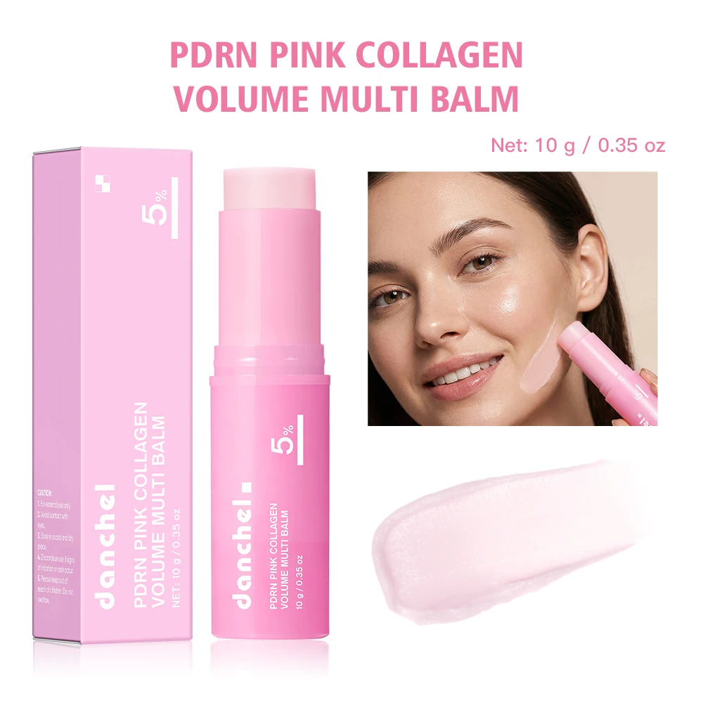 Pink Collagen Glow Balm Stick | Hydrating & Firming Moisturizer