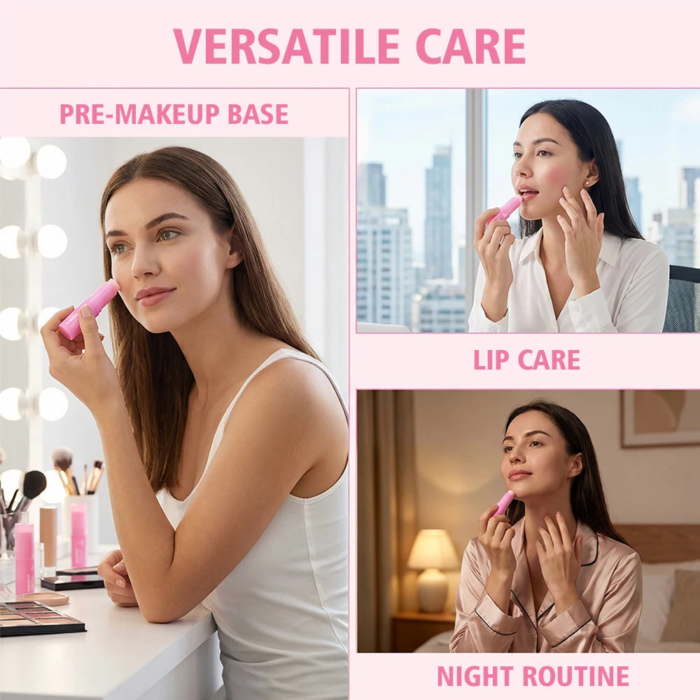 Pink Collagen Glow Balm Stick | Hydrating & Firming Moisturizer